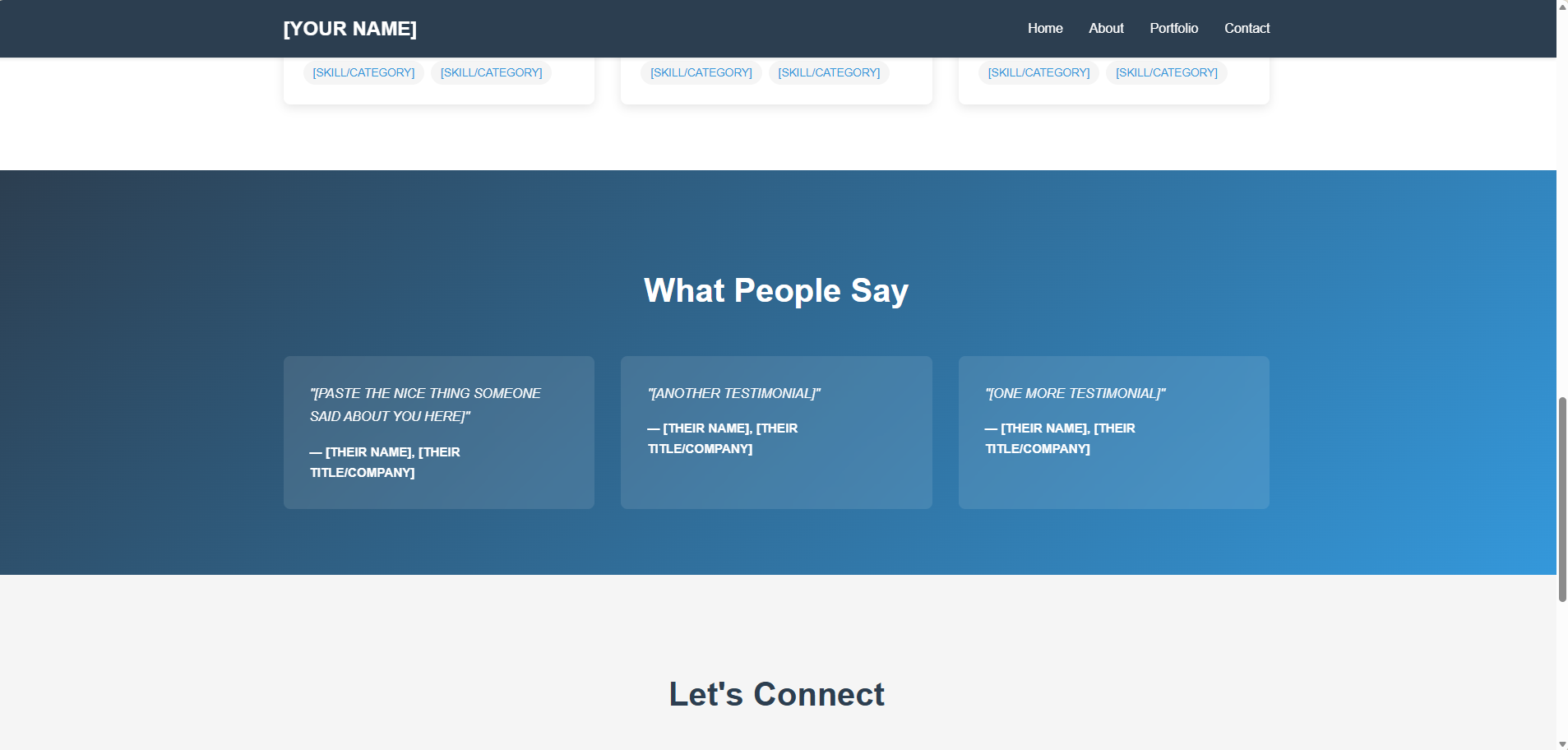 Personal Portfolio Template Screenshot